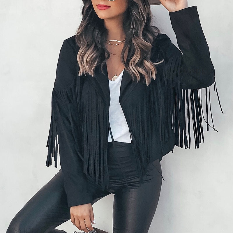 Women's cardigan with tassels for trendy outfits