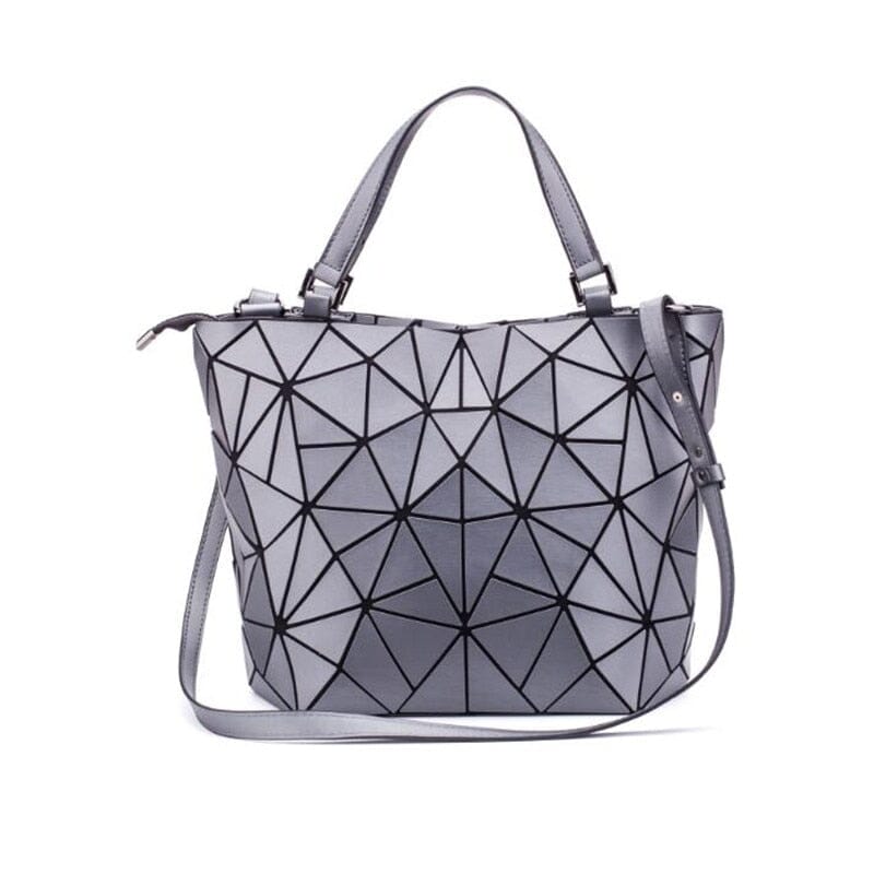 Structured carrier bag with geometric pattern