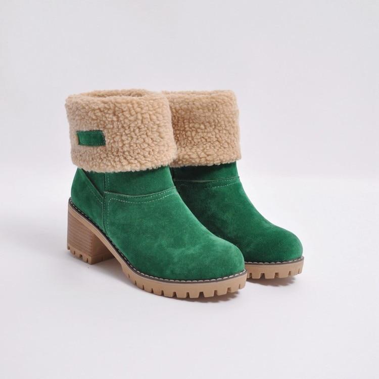 Warm winter boots made from winter fur