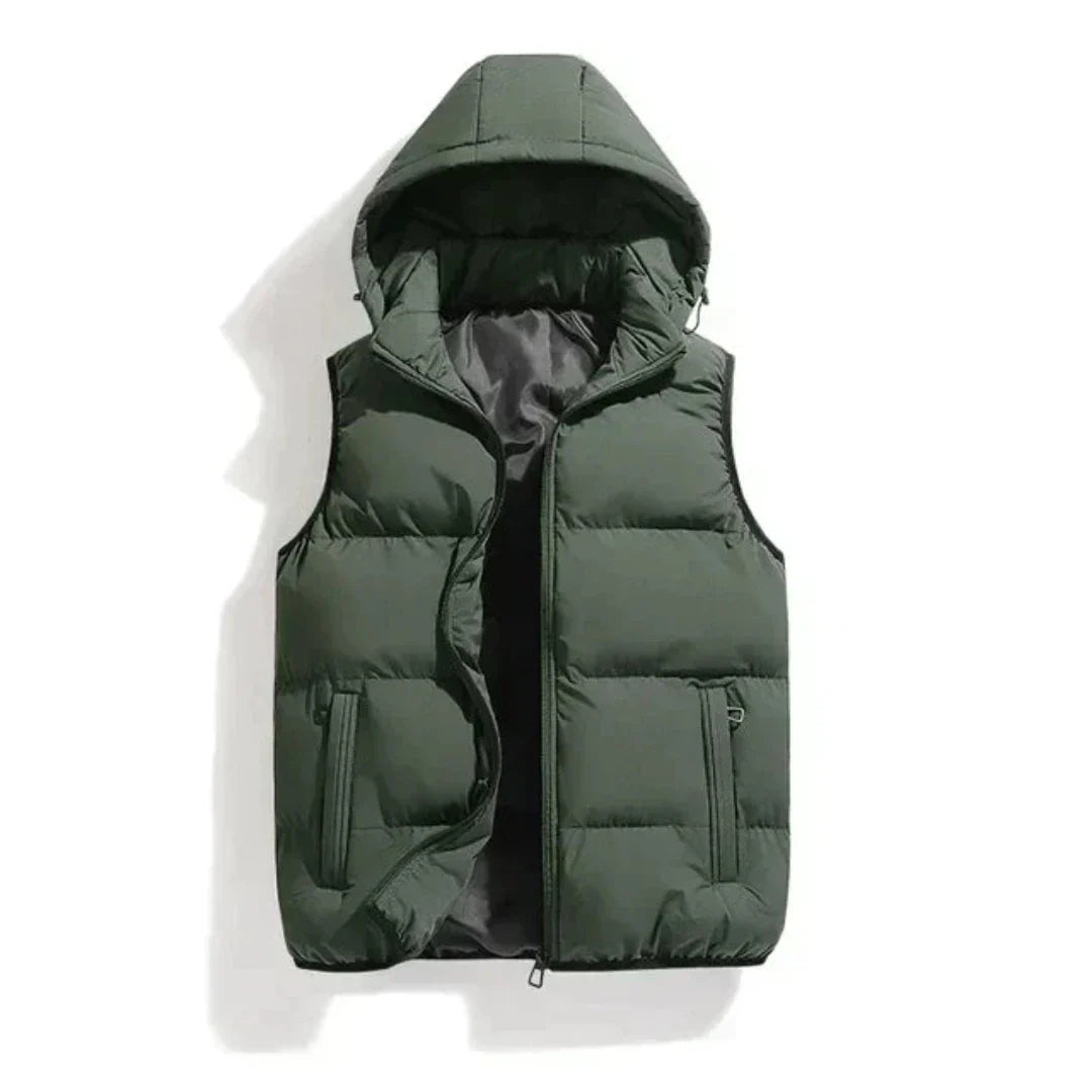 Feroz | Puffer Sleeveless Hooded Vest For Men