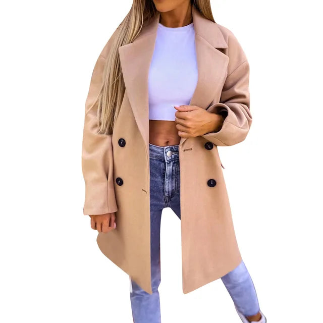 Alison - stylish mid-calf trench coat