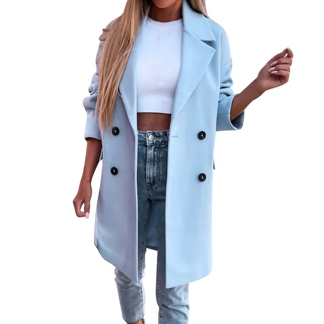 Alison - stylish mid-calf trench coat