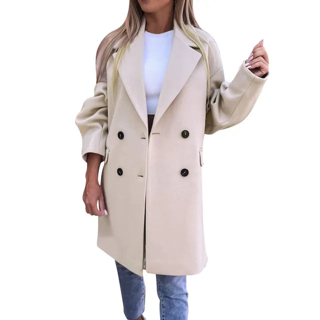 Alison - stylish mid-calf trench coat