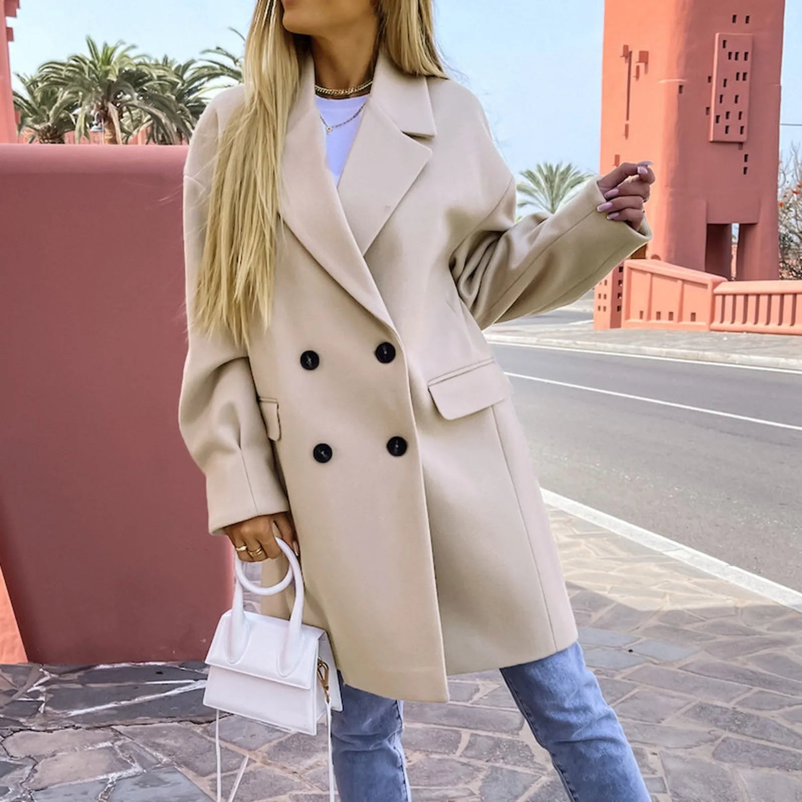 Alison - stylish mid-calf trench coat