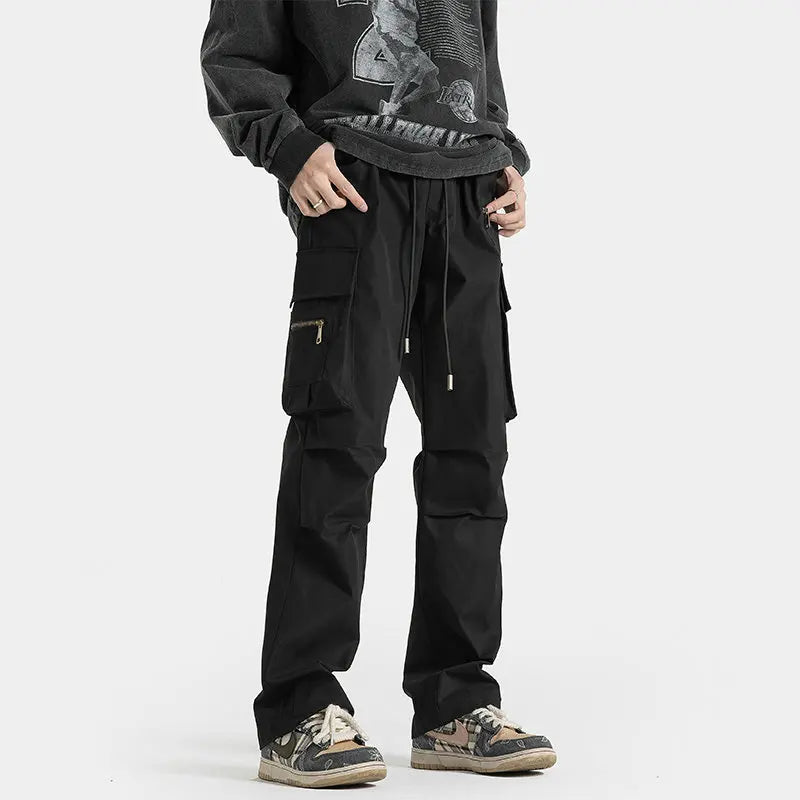 Tactical cargo trousers with multi-pocket design