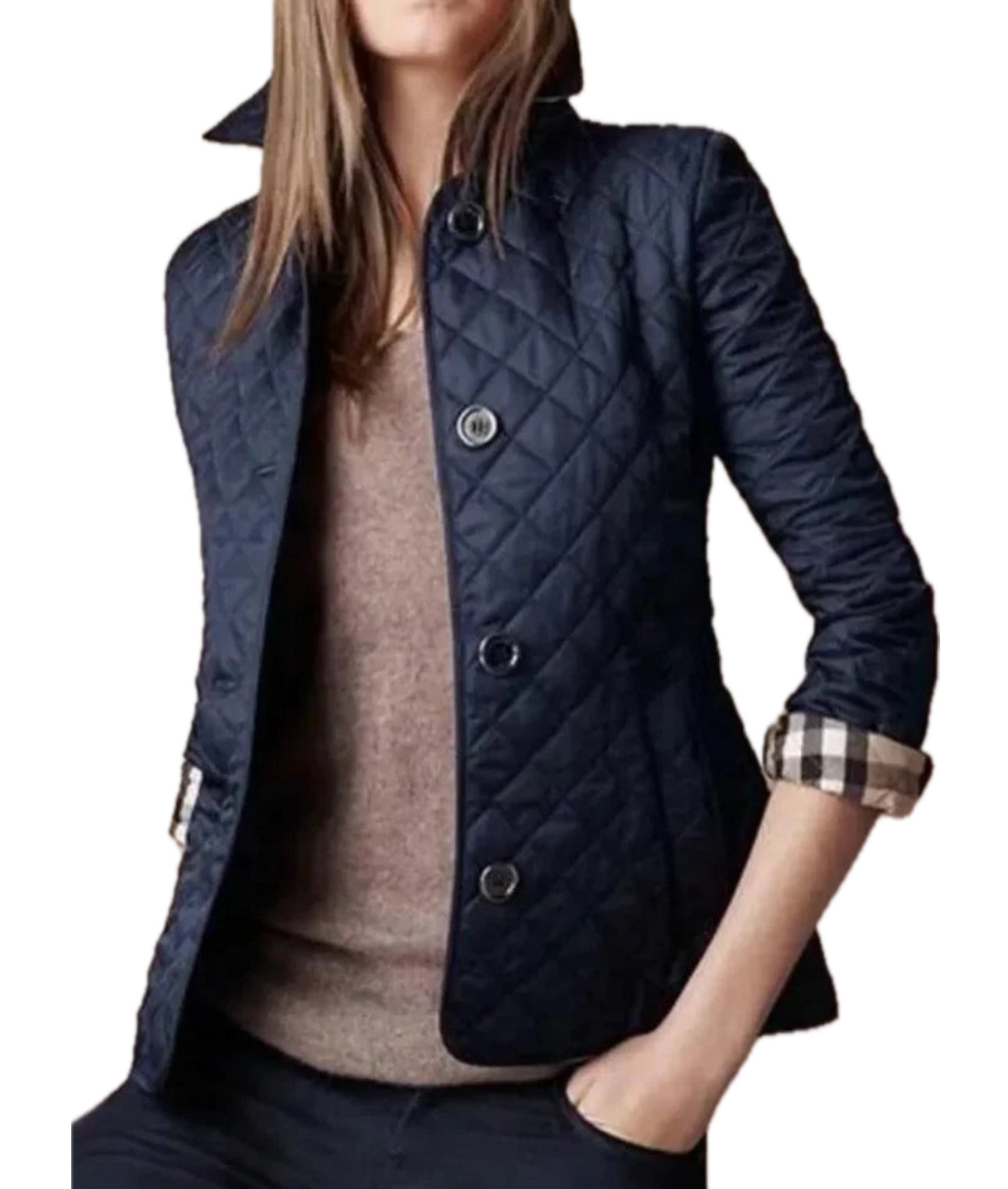 Full Sleeve Plaid Blazer Coat for women