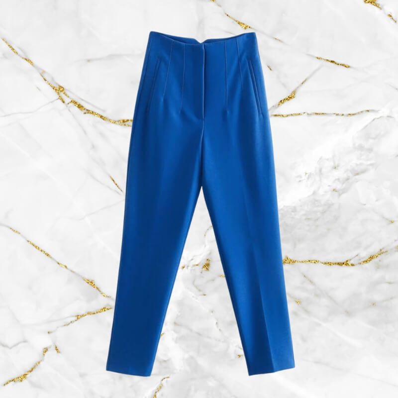 High-waisted trousers