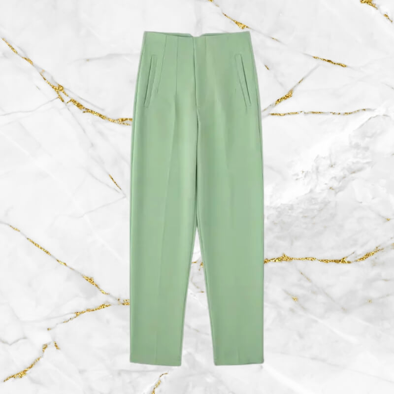 High-waisted trousers