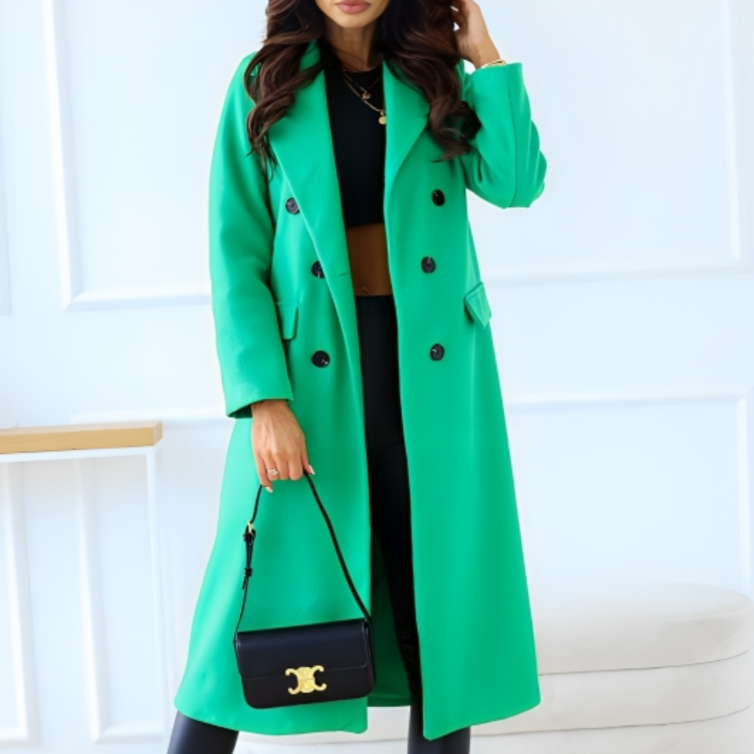 Marena | Winter Warm Long Trench Coat for Women