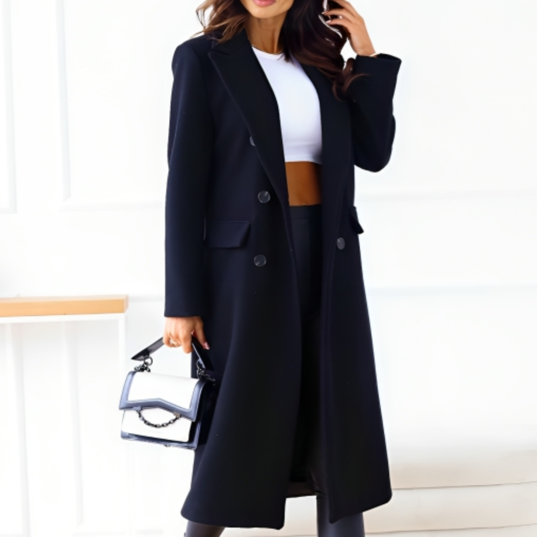 Marena | Winter Warm Long Trench Coat for Women