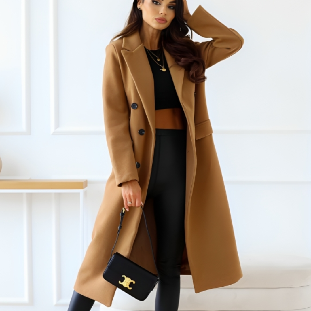 Marena | Winter Warm Long Trench Coat for Women