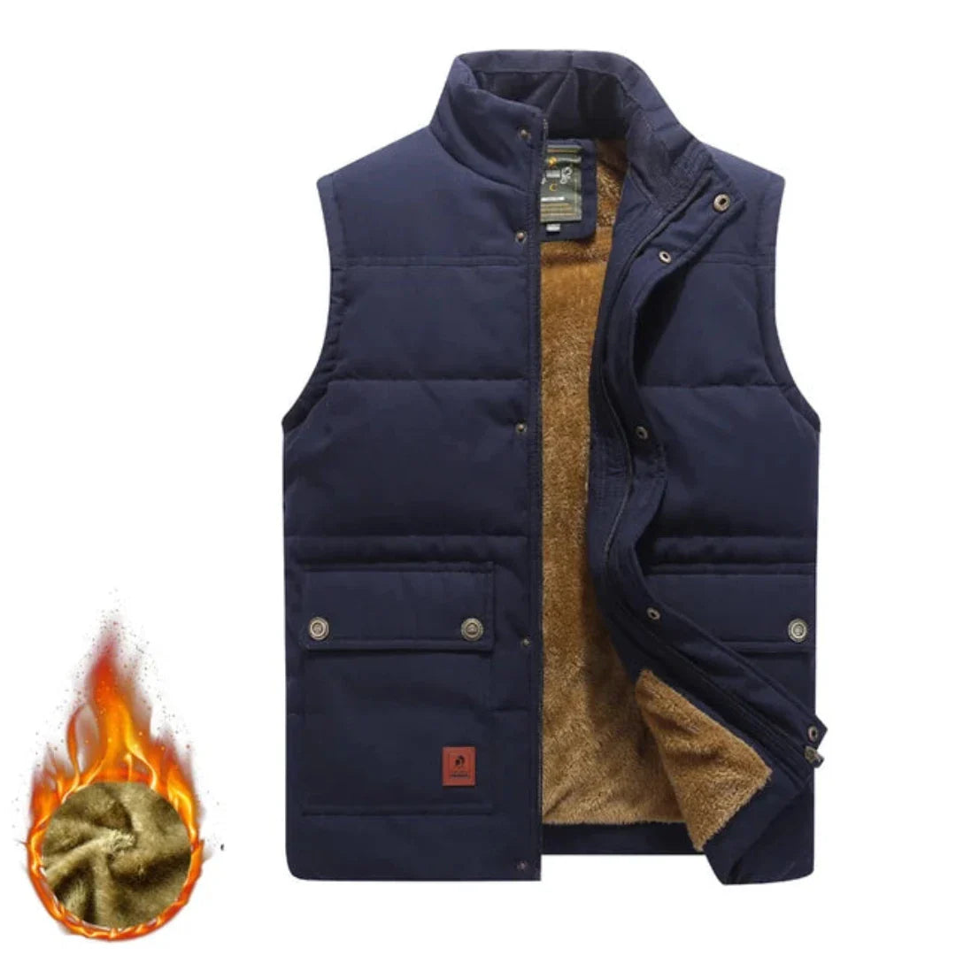 Philip | Sleeveless Warm Button Down Vest for Men