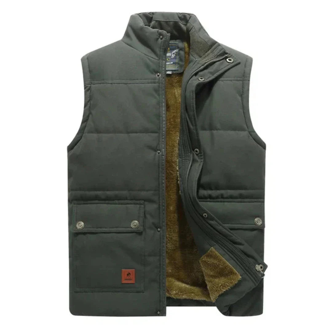 Philip | Sleeveless Warm Button Down Vest for Men