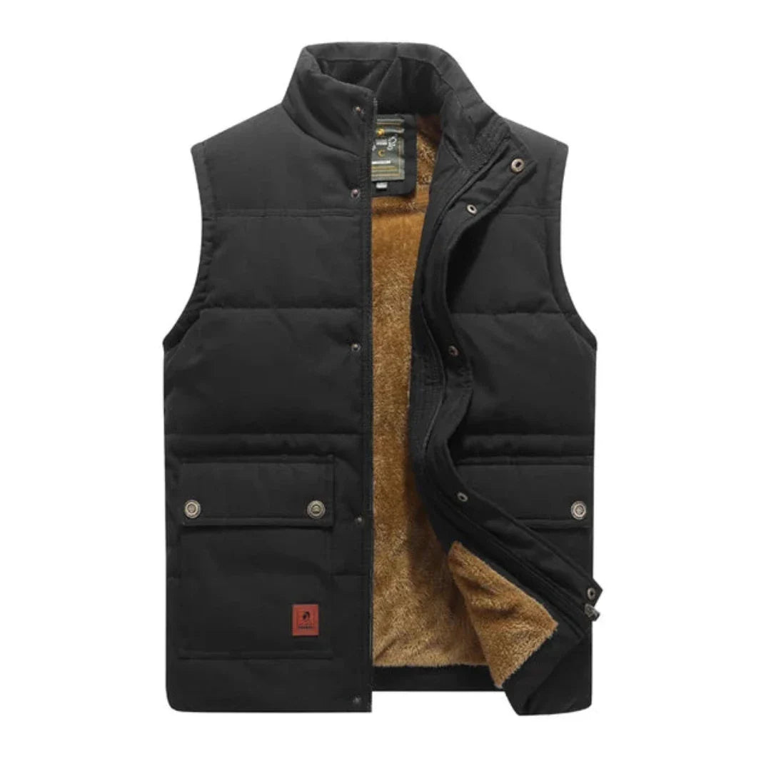 Philip | Sleeveless Warm Button Down Vest for Men