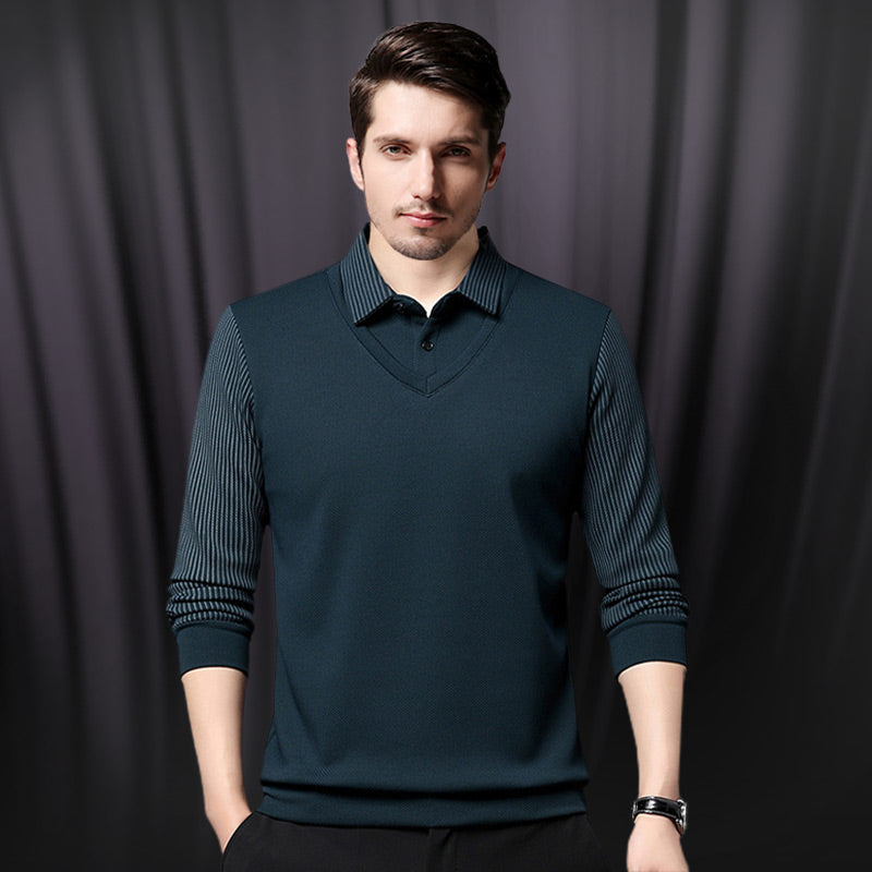 Charlie™ - Long sleeve polo shirt for men