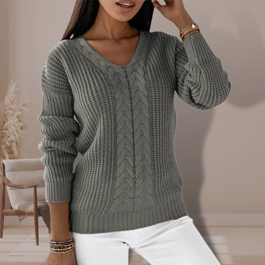 Columba™ - V-neck knitted jumper