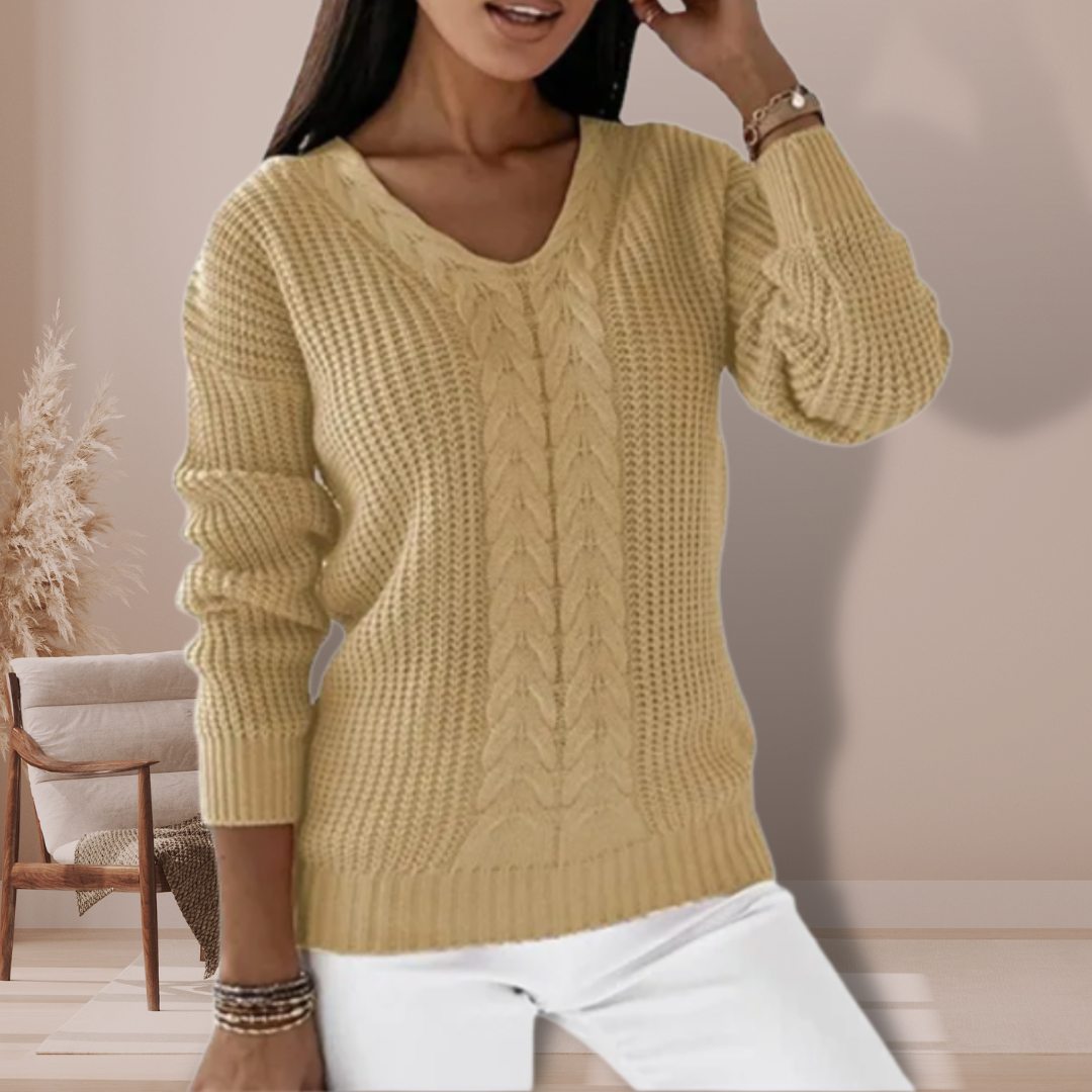 Columba™ - V-neck knitted jumper