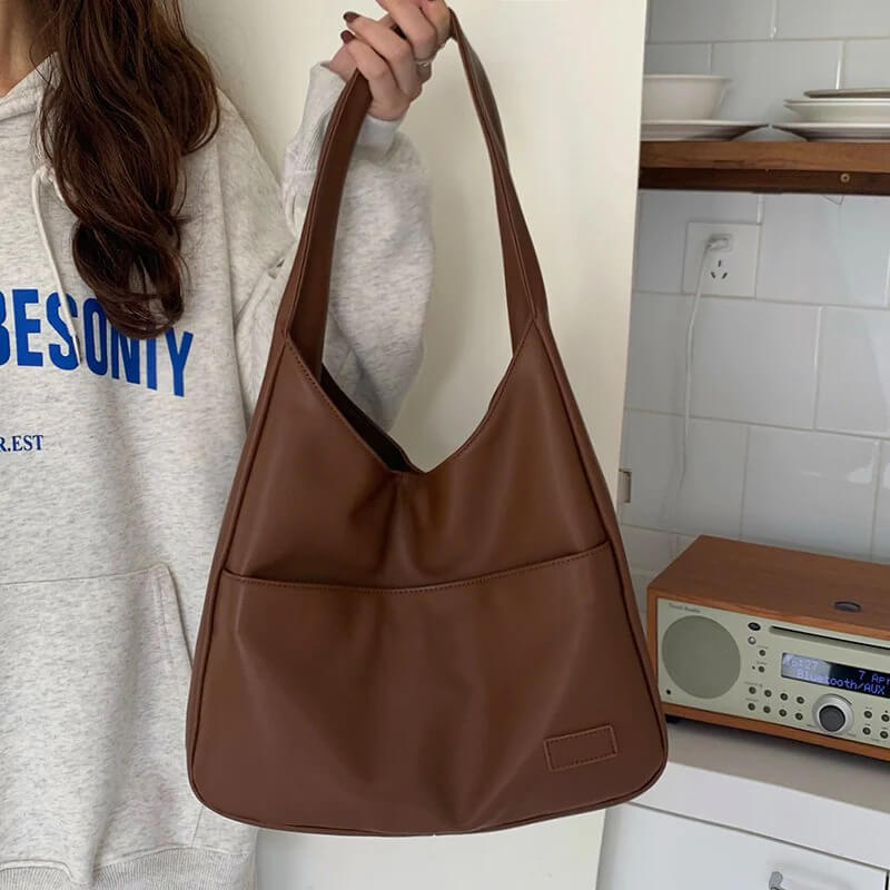 Monica | Leather hobo shoulder bag