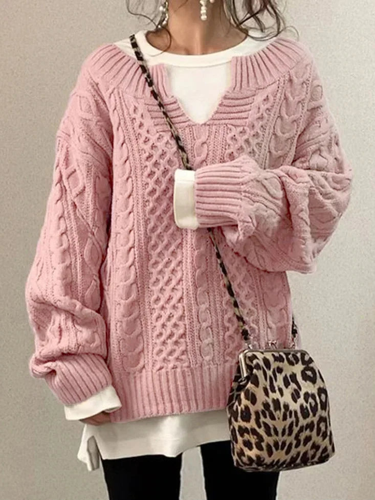 Fashionable knitted jumper for women