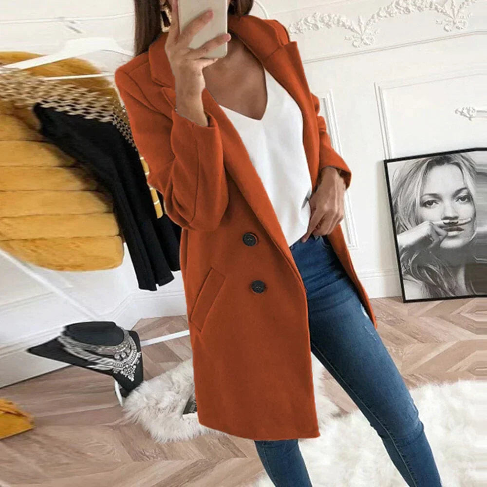 Casual half-length coat for women