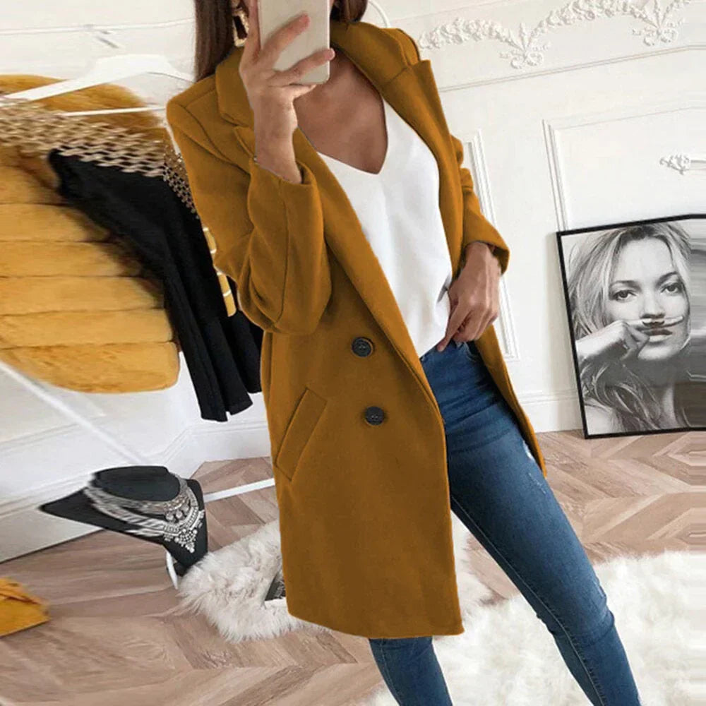 Casual half-length coat for women