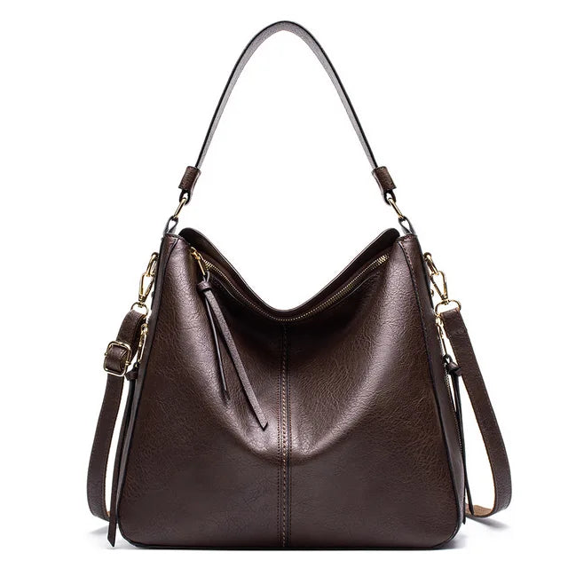 Large leather bag for women