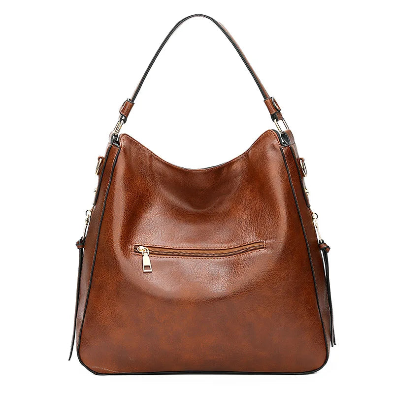 Large leather bag for women