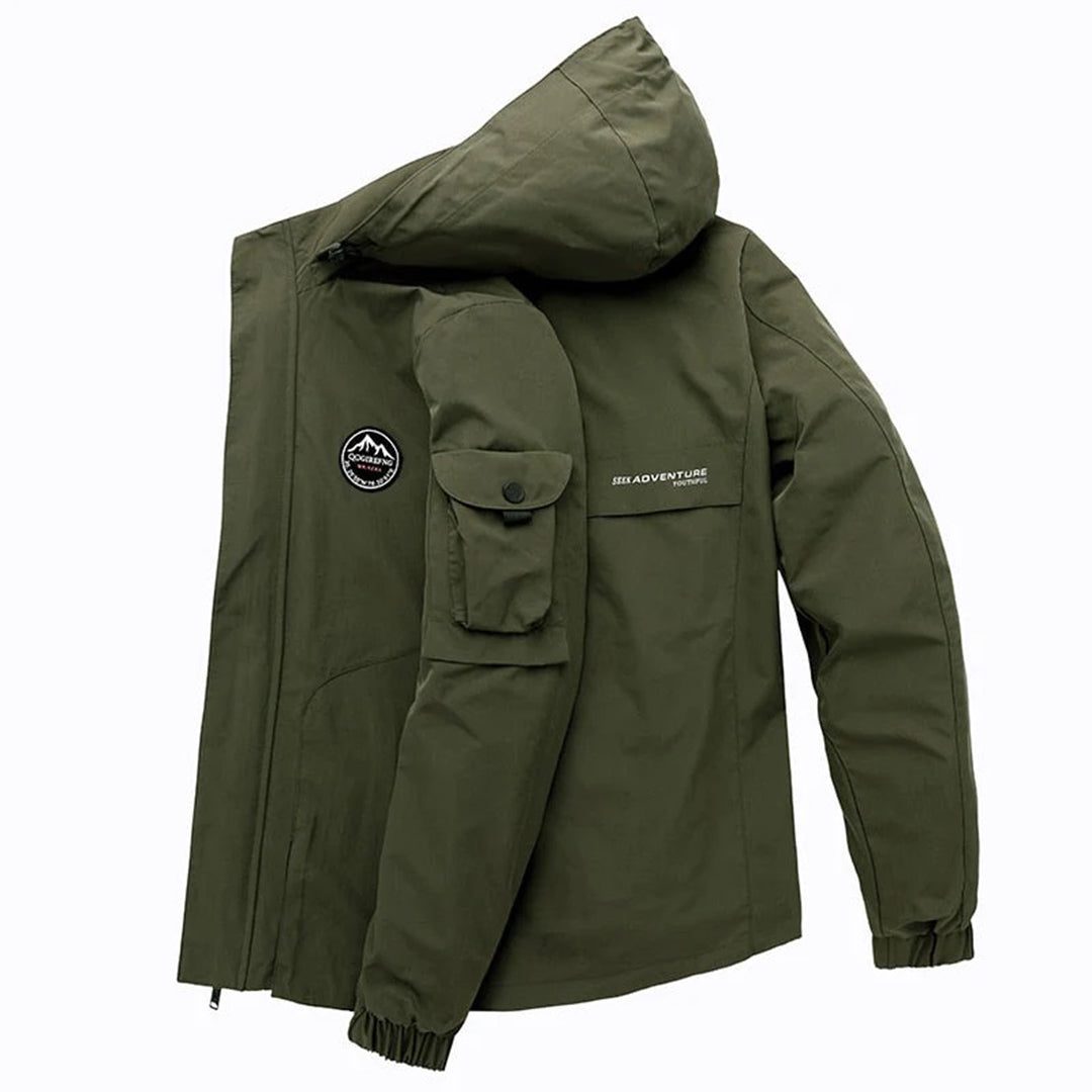 Men's Hooded Waterproof Bomber Jacket