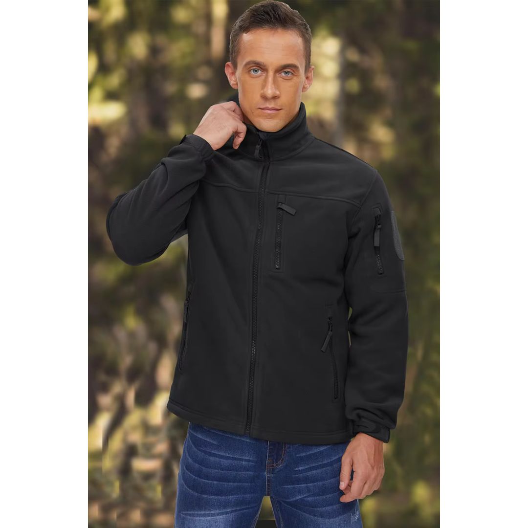 Men's Fleece Windproof Zip Jacket