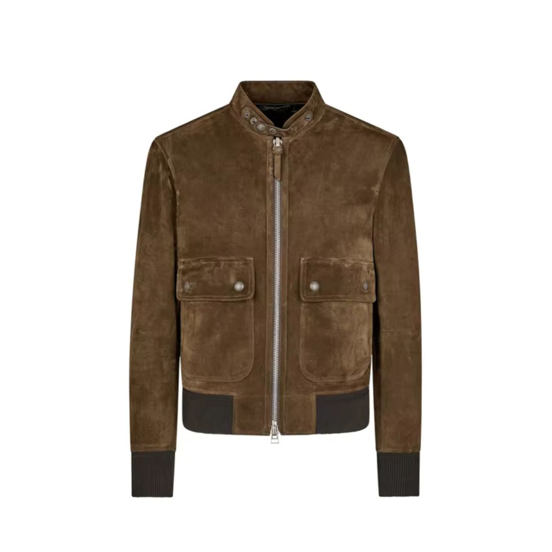 Men's Suede Leather British Jacket