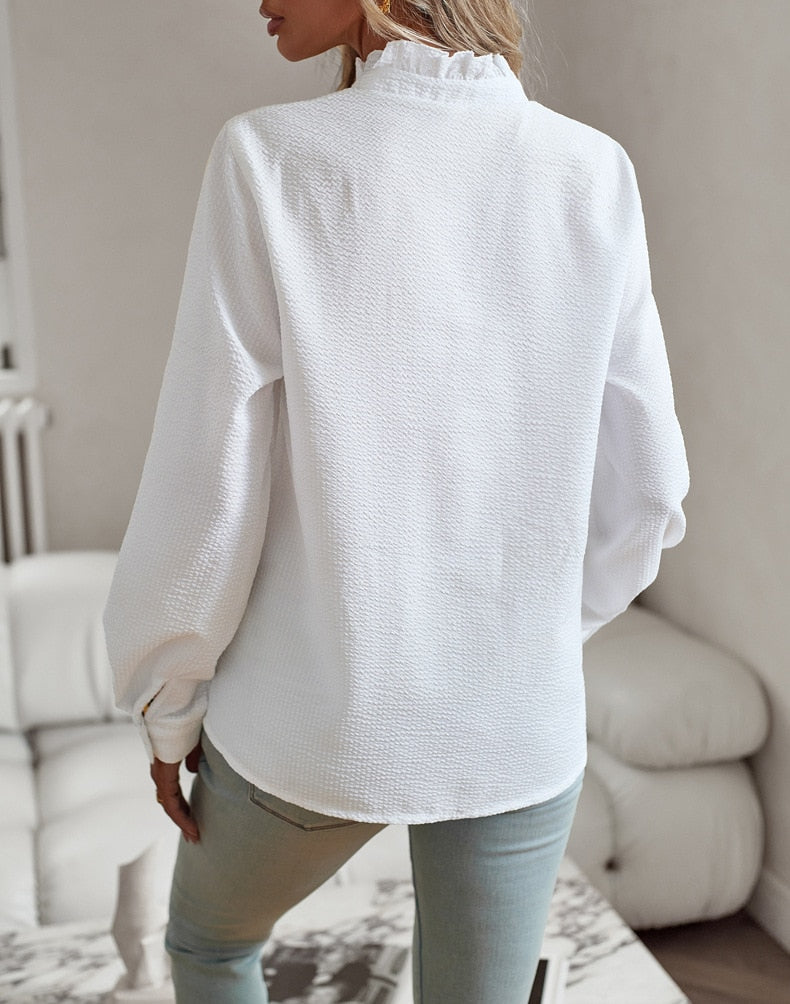 Elegant long sleeve blouse