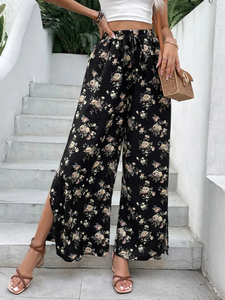 Printed fashion trousers