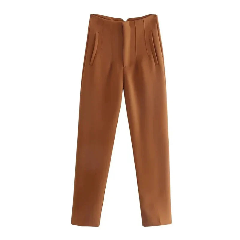 Claude™ - Elegant High-Waisted Trousers