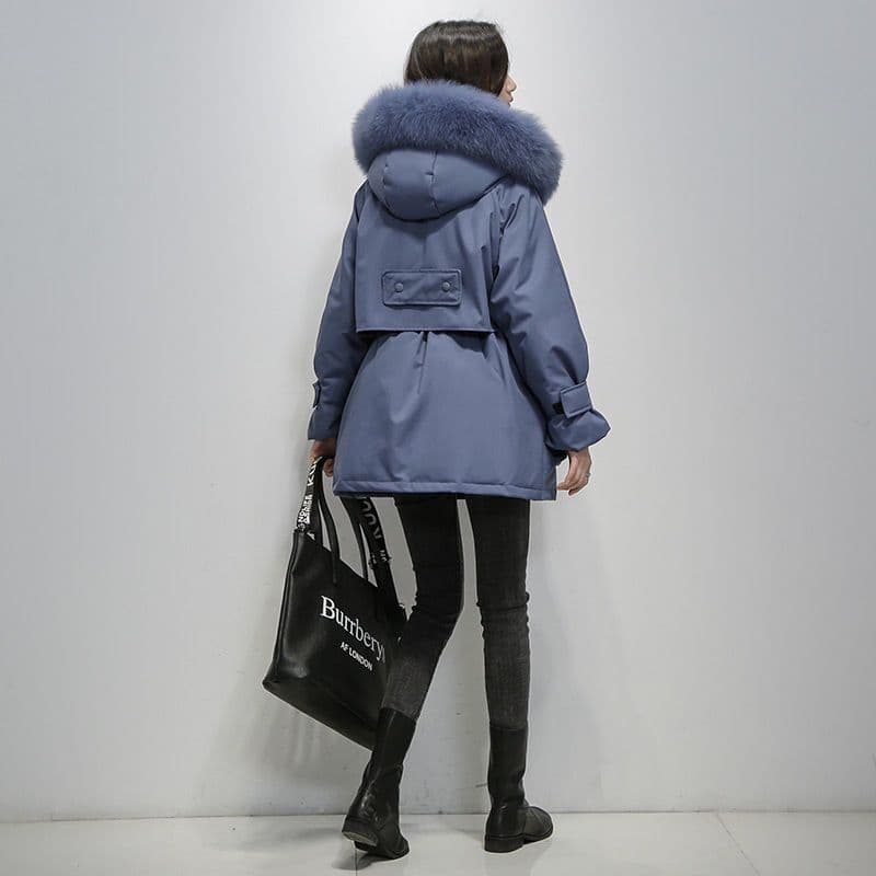 Winter parka with fur for women