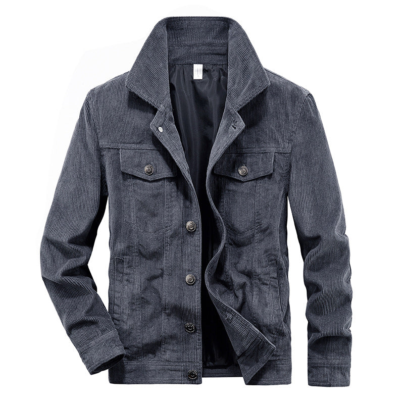 Fashionable corduroy jacket for men