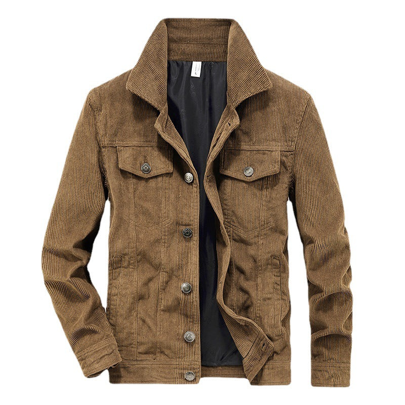 Fashionable corduroy jacket for men