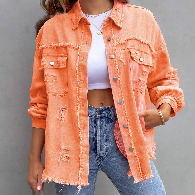 Denim Turn-Down Jacket