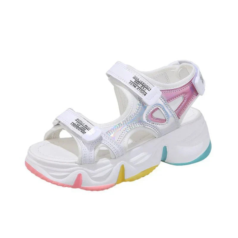 Colourful platform sandals