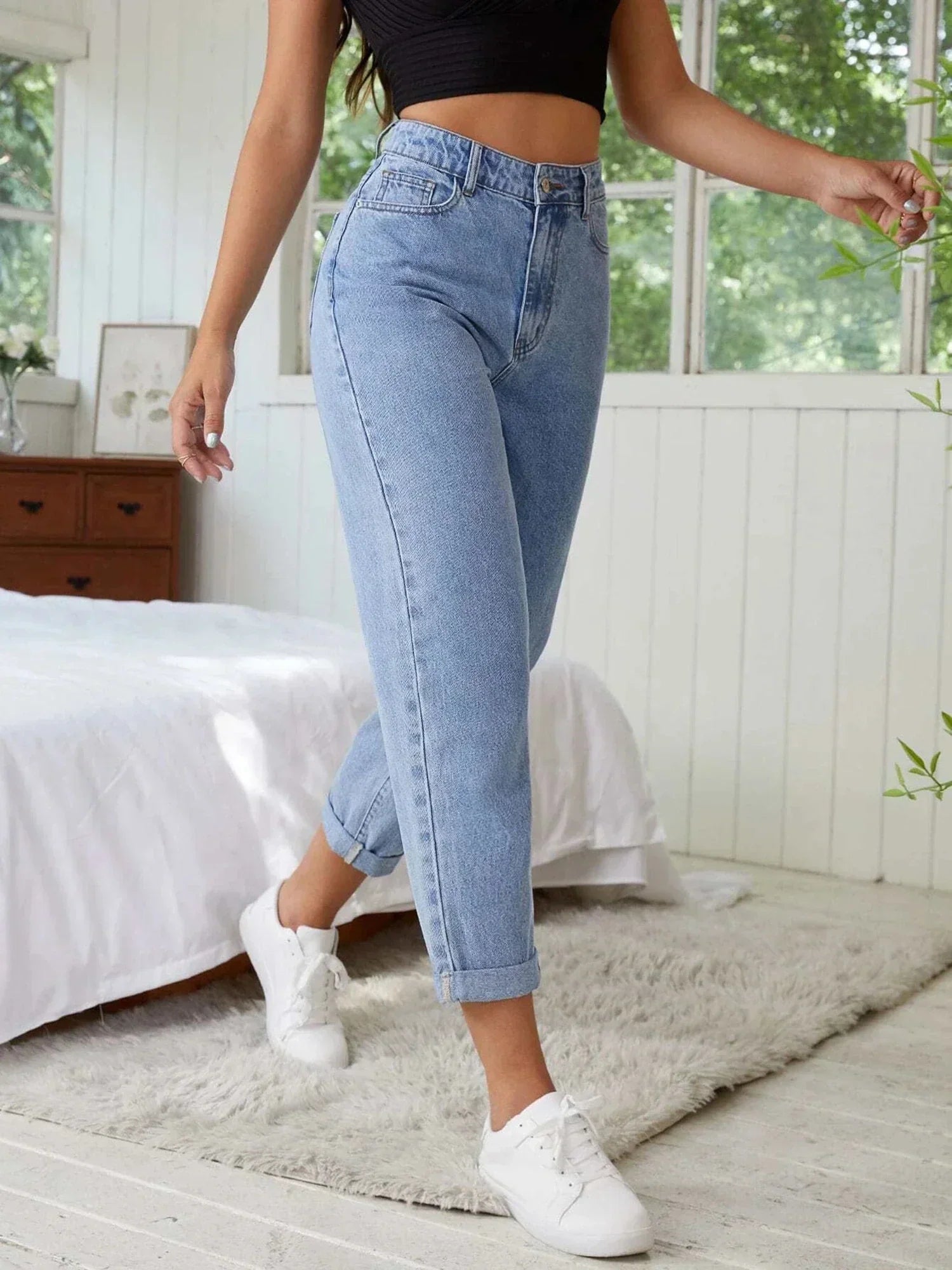 Stretchy ankle jeans