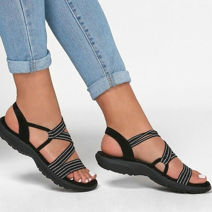 Comfortable flat sandals with soft soles