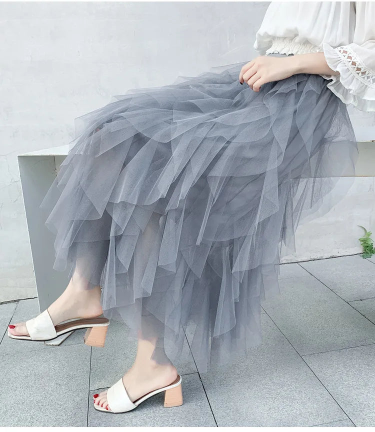 Fairy-style tulle skirt