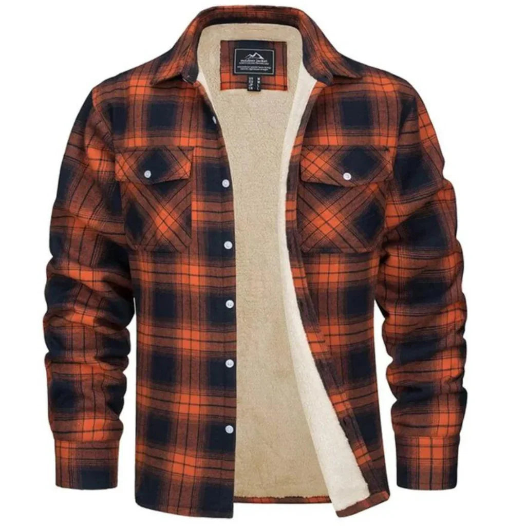 Adel™ - Men's Checked Jacket with Fleece Lining