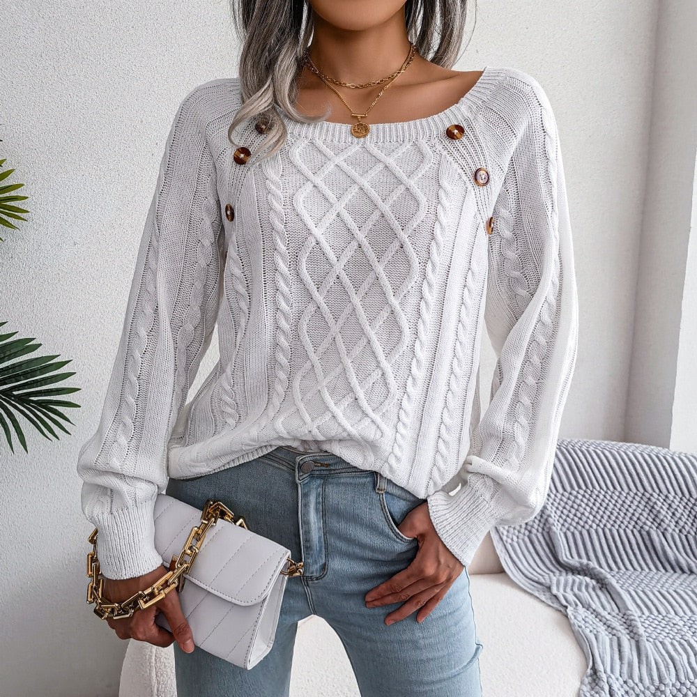 Casual knitted jumper for women