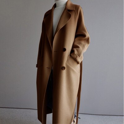 Long wool coat for winter