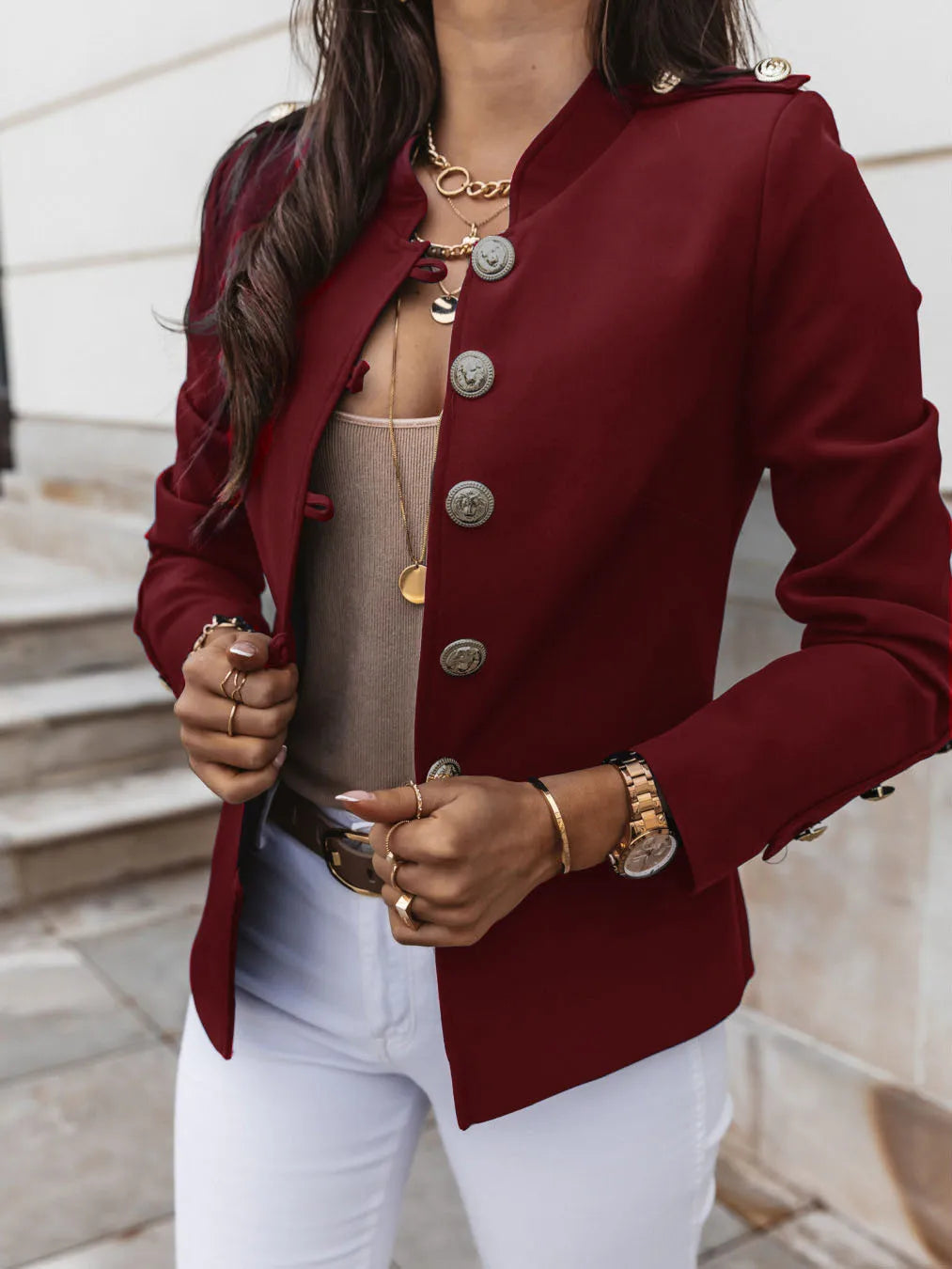 Polina - elegant button-down blazer