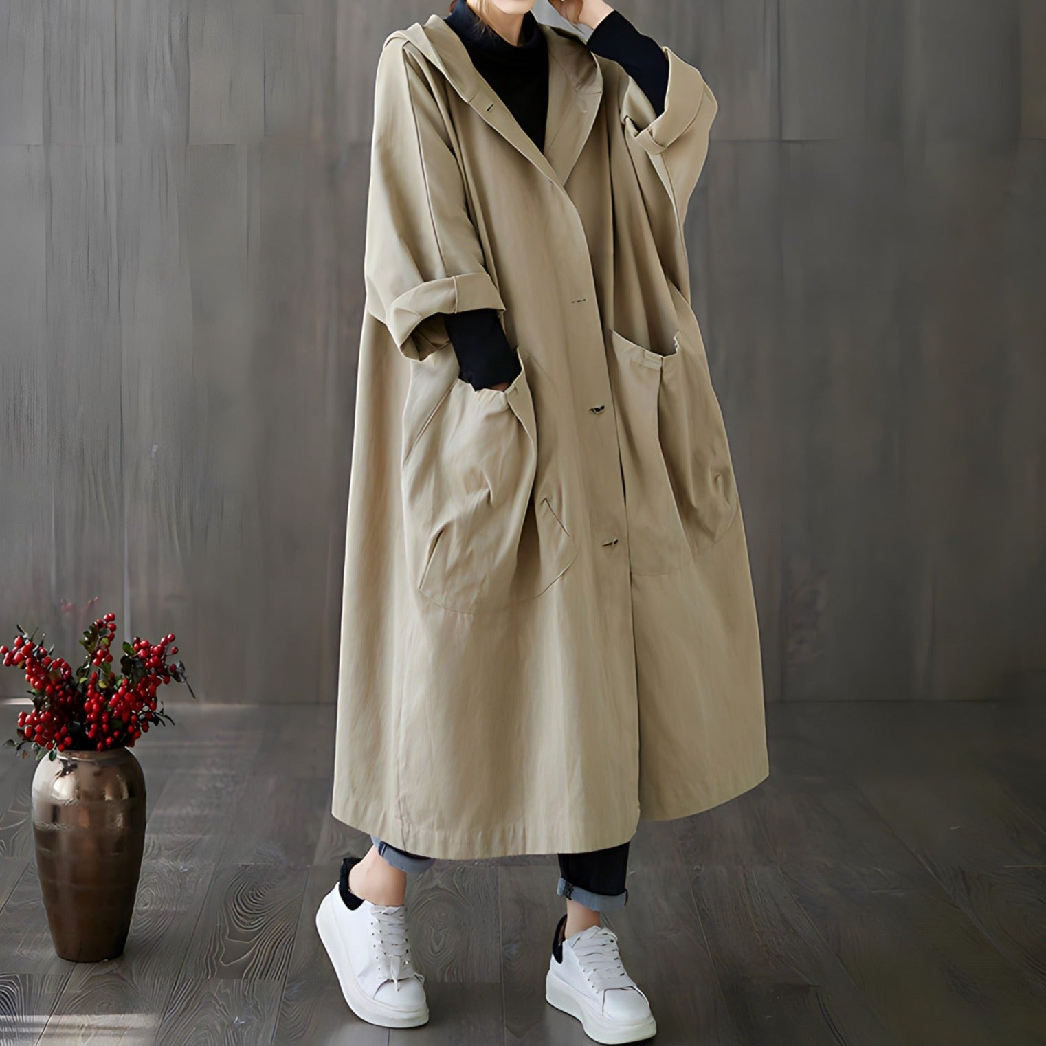 Timeless elegance Oversized trench coat