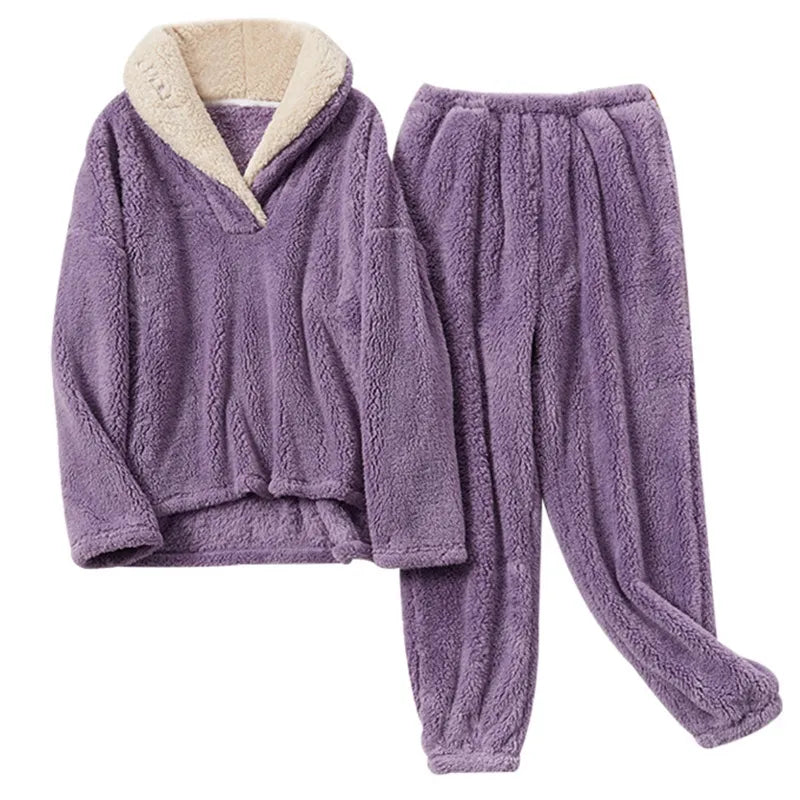 Cosy women's fleece pyjama set