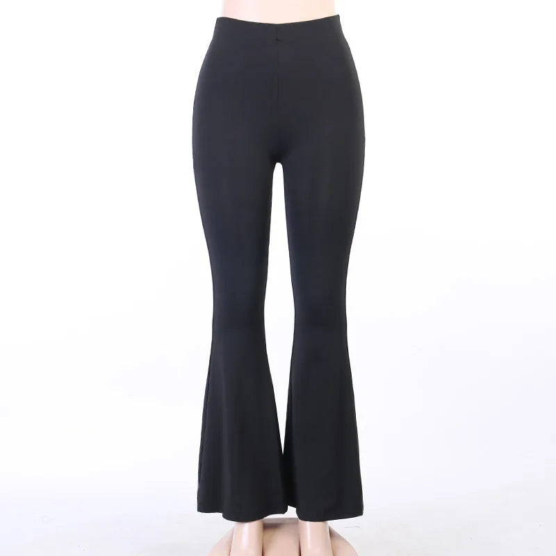 Elegant flared trousers with high waist