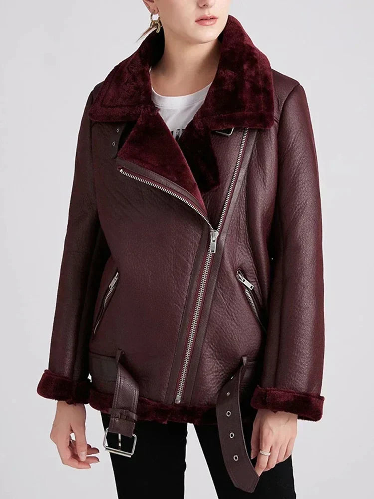 Nordiva - Warm faux leather jacket