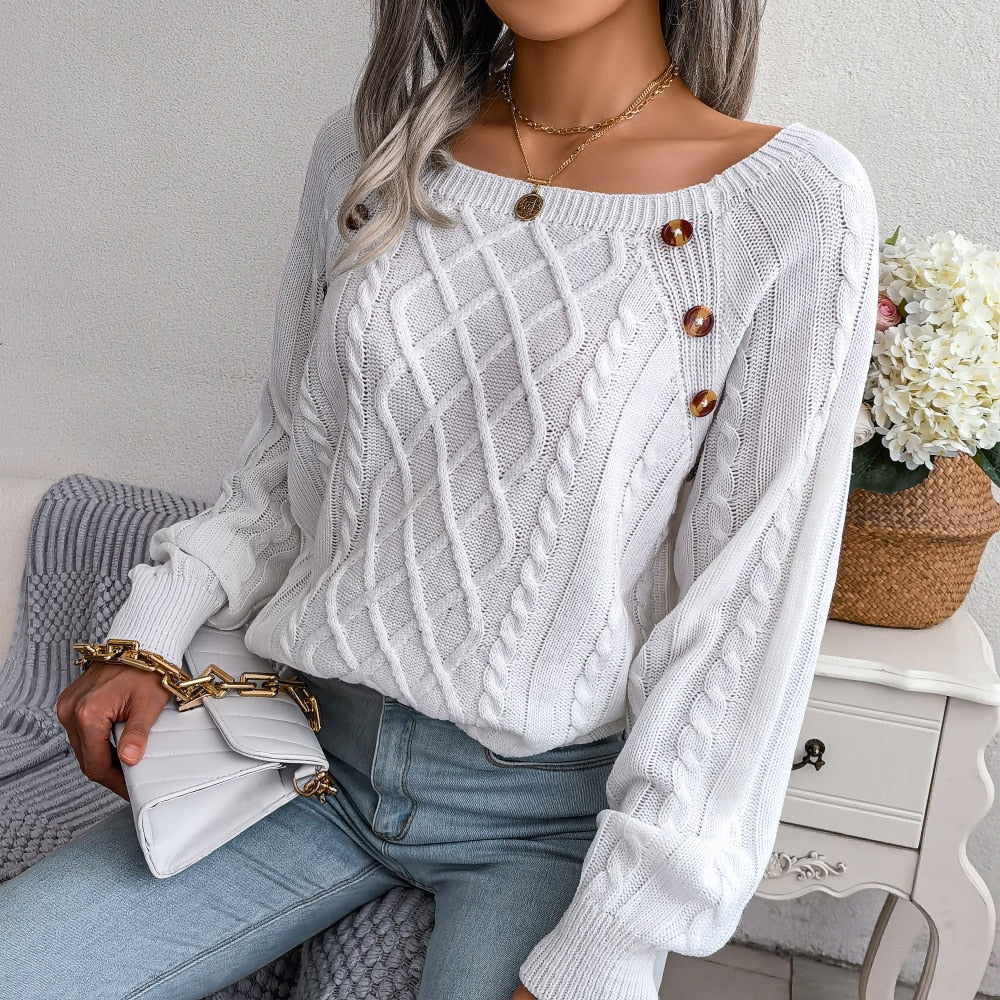 Casual knitted jumper for women